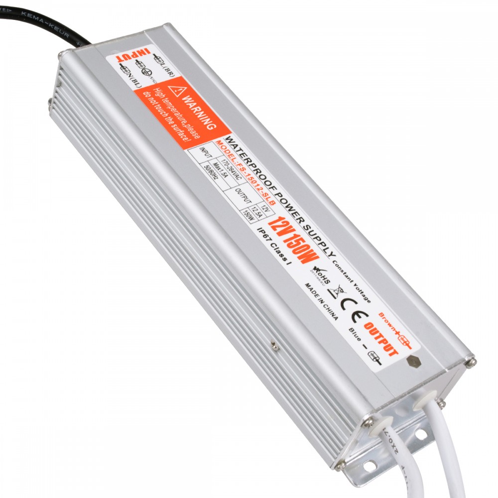GloboStar® 73053 Τροφοδοτικό LED 150W DC 12V 12.5A Αδιάβροχο IP67 Μ23.5 x Π6.3 x Y4cm - 73053 GloboStar® 73053 Τροφοδοτικό LED 150W DC 12V 12.5A Αδιάβροχο IP67 Μ23.5 x Π6.3 x Y4cm - 73053