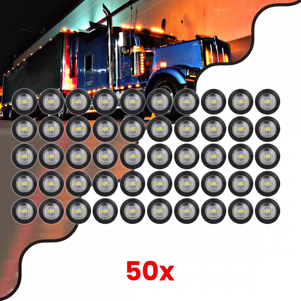 GloboStar® 85307 Πακέτο 50 Τεμάχια Φώτα Όγκου για Φορτηγά BULLET PIN LED SMD 5730 1W / Τεμ. 100lm DC 24V Αδιάβροχα IP65 Ψυχρό Λευκό 6000K - 85307 GloboStar® 85307 Πακέτο 50 Τεμάχια Φώτα Όγκου για Φορτηγά BULLET PIN LED SMD 5730 1W / Τεμ. 100lm DC 24V Αδιάβροχα IP65 Ψυχρό Λευκό 6000K - 85307