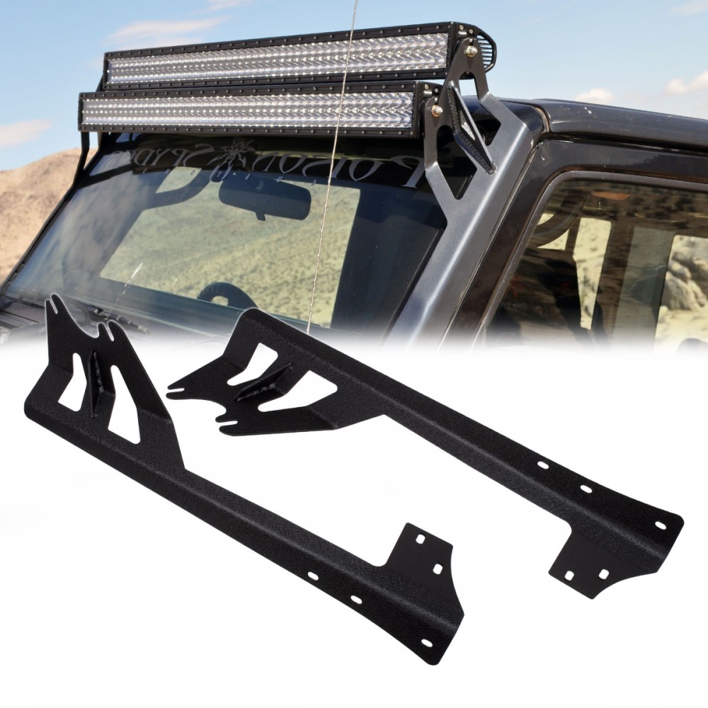 GloboStar® 85558 ΣΕΤ 2 Βάσεις Στήριξης για 2 Μπάρες LED για JEEP WRANGLER JK Μοντέλο από 2007 έως 2018 - 85558 GloboStar® 85558 ΣΕΤ 2 Βάσεις Στήριξης για 2 Μπάρες LED για JEEP WRANGLER JK Μοντέλο από 2007 έως 2018 - 85558