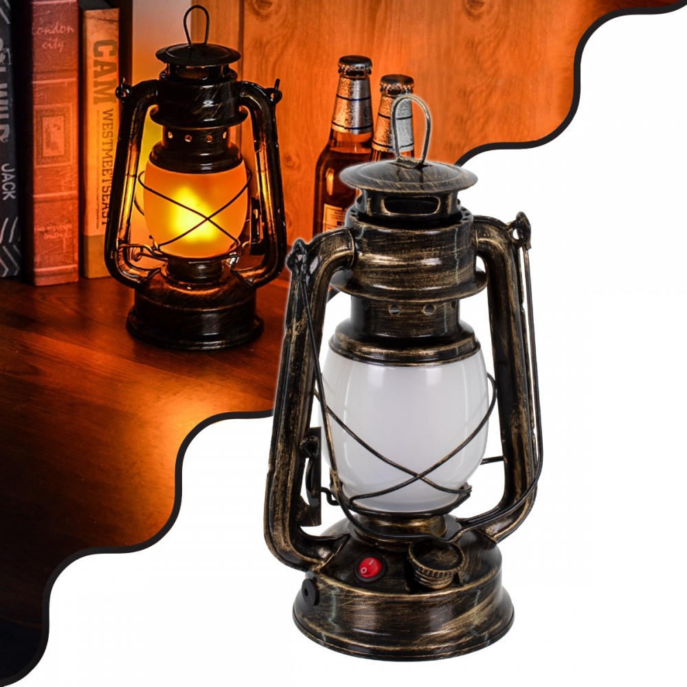 GloboStar® 76547 Vintage Επιτραπέζιο Διακοσμητικό Φωτιστικό LED Retro Μπρούτζινο Φαναράκι Flame Effect 10W 500lm Επαναφορτιζόμενο με Διακόπτη On/Off & Καλώδιο Πρίζα Σούκο - Μπαταρίας 2x18650 4000Mah (Περιλαμβάνονται) Ultra Θερμό Λευκό 1800K - 76547 GloboStar® 76547 Vintage Επιτραπέζιο Διακοσμητικό Φωτιστικό LED Retro Μπρούτζινο Φαναράκι Flame Effect 10W 500lm Επαναφορτιζόμενο με Διακόπτη On/Off & Καλώδιο Πρίζα Σούκο - Μπαταρίας 2x18650 4000Mah (Περιλαμβάνονται) Ultra Θερμό Λευκό 1800K - 76547