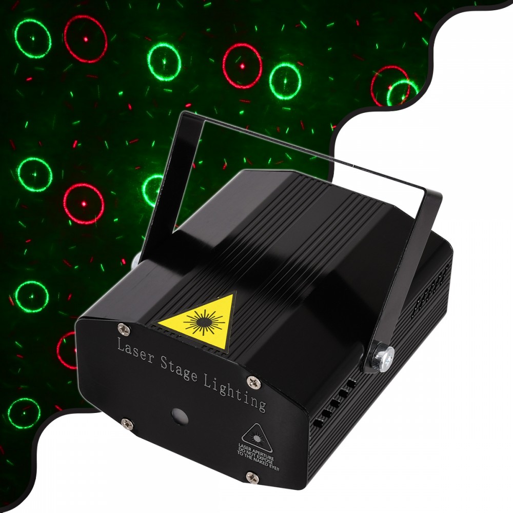 GloboStar® 85819 Διακοσμητικό Φωτιστικό Ειδικών Εφέ CIRCLES DOT 3D LASER 30W AC 230V - με Διακόπτη On/Off - Sound Activated - Πρίζα Schuko IP20 Κόκκινο & Πράσινο - 85819 GloboStar® 85819 Διακοσμητικό Φωτιστικό Ειδικών Εφέ CIRCLES DOT 3D LASER 30W AC 230V - με Διακόπτη On/Off - Sound Activated - Πρίζα Schuko IP20 Κόκκινο & Πράσινο - 85819