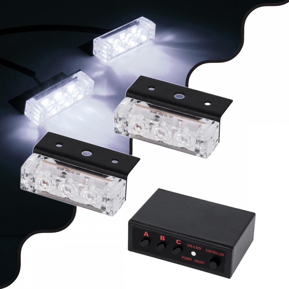 GloboStar® 85004 PRO Series ΣΕΤ 2 x Μπάρες Σήμανσης Οχήματος Ασθενοφόρου για Αυτοκίνητα & Φορτηγά 3 Προγραμμάτων Φωτισμού STROBE LED HIGH POWER 6W DC 10-30V Αδιάβροχο IP65 Ψυχρό Λευκό 6000K - 85004 GloboStar® 85004 PRO Series ΣΕΤ 2 x Μπάρες Σήμανσης Οχήματος Ασθενοφόρου για Αυτοκίνητα & Φορτηγά 3 Προγραμμάτων Φωτισμού STROBE LED HIGH POWER 6W DC 10-30V Αδιάβροχο IP65 Ψυχρό Λευκό 6000K - 85004