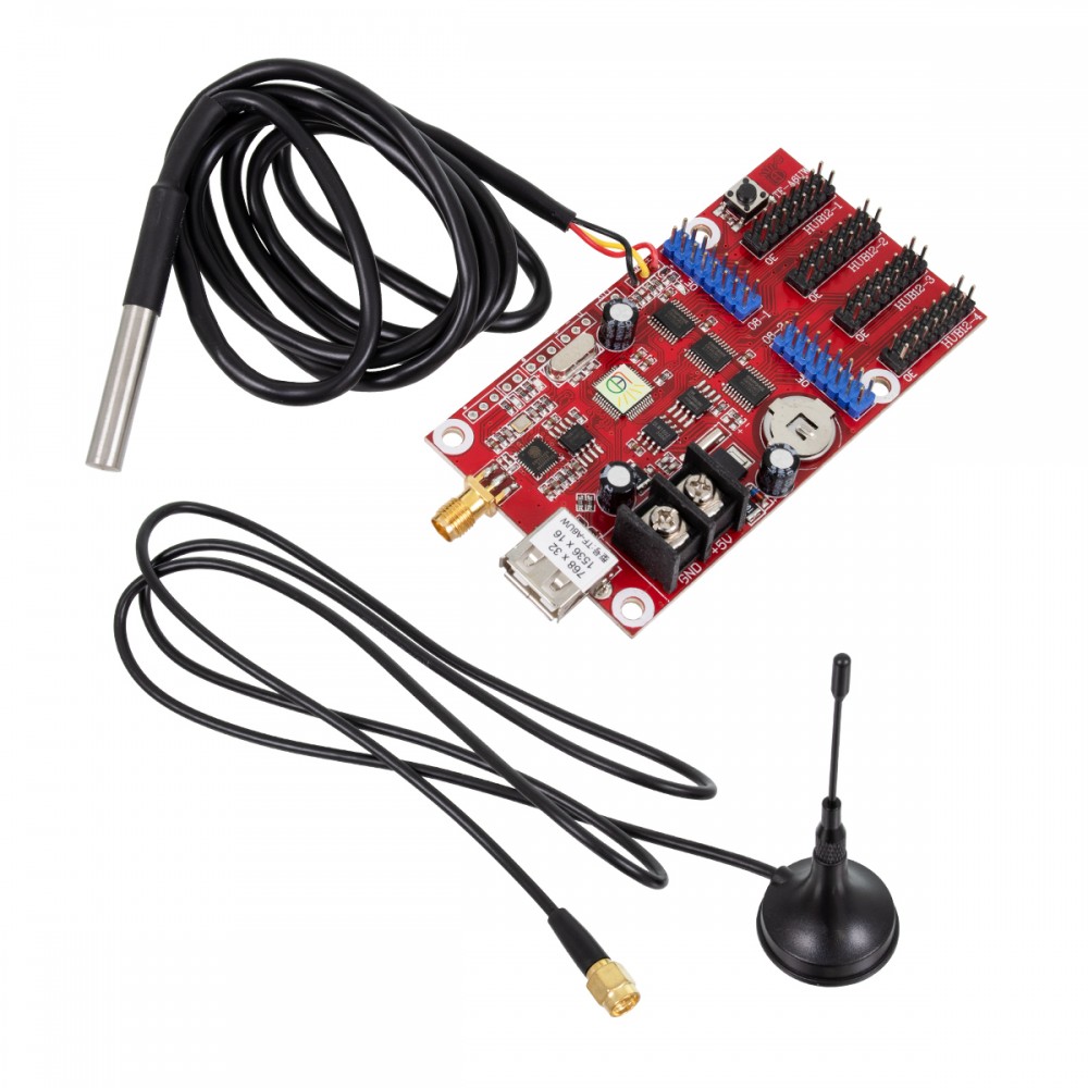 GloboStar® 90388 Ασύρματος Controller WiFi TF-A6UW-4 με Είσοδο USB και Αισθητήρα Θερμοκρασίας με 4 Εξόδους HUB για Μονόχρωμη Κυλιόμενη Πινακίδα LED - 90388 GloboStar® 90388 Ασύρματος Controller WiFi TF-A6UW-4 με Είσοδο USB και Αισθητήρα Θερμοκρασίας με 4 Εξόδους HUB για Μονόχρωμη Κυλιόμενη Πινακίδα LED - 90388