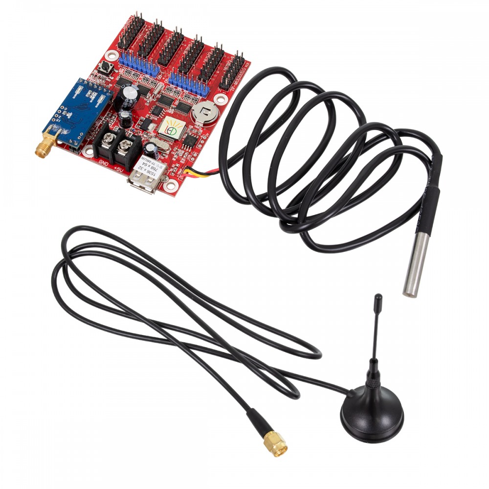 GloboStar® 90389 Ασύρματος Controller WiFi TF-M6UW-6 με Είσοδο USB και Αισθητήρα Θερμοκρασίας με 6 Εξόδους HUB για Μονόχρωμη Κυλιόμενη Πινακίδα LED - 90389 GloboStar® 90389 Ασύρματος Controller WiFi TF-M6UW-6 με Είσοδο USB και Αισθητήρα Θερμοκρασίας με 6 Εξόδους HUB για Μονόχρωμη Κυλιόμενη Πινακίδα LED - 90389