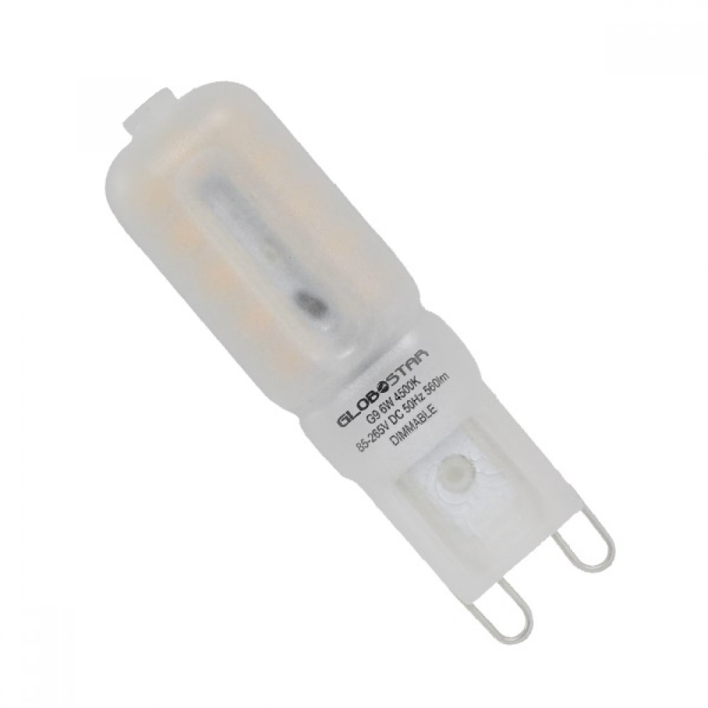 GloboStar® 115052 Λάμπα G9 LED 6W 570lm 320° AC 230V Φυσικό Λευκό 4500K Dimmable - 115052 GloboStar® 115052 Λάμπα G9 LED 6W 570lm 320° AC 230V Φυσικό Λευκό 4500K Dimmable - 115052