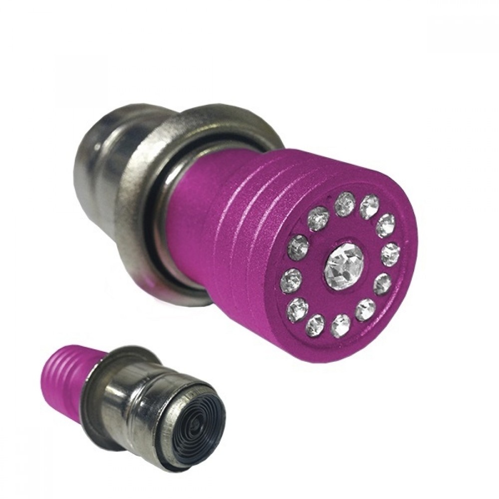 GloboStar® 115207 Αναπτήρας Αυτοκινήτου Φούξια με Διαμαντάκια - 115207 GloboStar® 115207 Αναπτήρας Αυτοκινήτου Φούξια με Διαμαντάκια - 115207