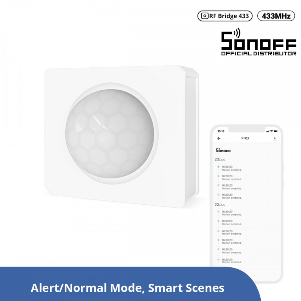 GloboStar® 80064 SONOFF PIR3-RF – Smart 433MHZ RF PIR Motion Sensor 6m/110° Detection - 80064 GloboStar® 80064 SONOFF PIR3-RF – Smart 433MHZ RF PIR Motion Sensor 6m/110° Detection - 80064