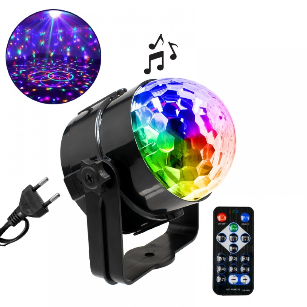 GloboStar® 79601-1 LED Party Disco Μπάλα με Περιστρεφόμενα Φωτορυθμικά Εφέ Πολύχρωμη RGB 15W με Sound Control Activated Εφέ και με Ασύρματο Χειριστήριο AC 230V IP20 Μ11 x Π8.6 x Υ13cm - 79601-1 GloboStar® 79601-1 LED Party Disco Μπάλα με Περιστρεφόμενα Φωτορυθμικά Εφέ Πολύχρωμη RGB 15W με Sound Control Activated Εφέ και με Ασύρματο Χειριστήριο AC 230V IP20 Μ11 x Π8.6 x Υ13cm - 79601-1
