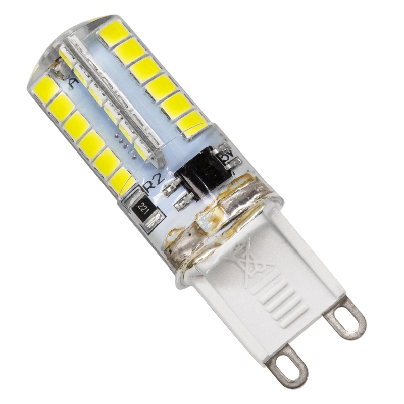 GloboStar® 115606 Λάμπα G9 LED SMD 2835 4W 360lm 320° AC 230V Σιλικόνης Ψυχρό Λευκό 6000K