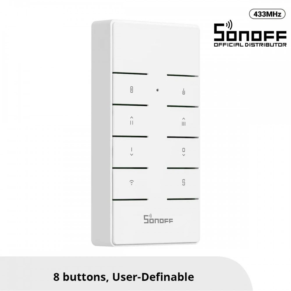 GloboStar® 80074 SONOFF RM433R2 - Remote Controller RF 433Mhz 8 Key (Battery Included) GloboStar® 80074 SONOFF RM433R2 - Remote Controller RF 433Mhz 8 Key (Battery Included)