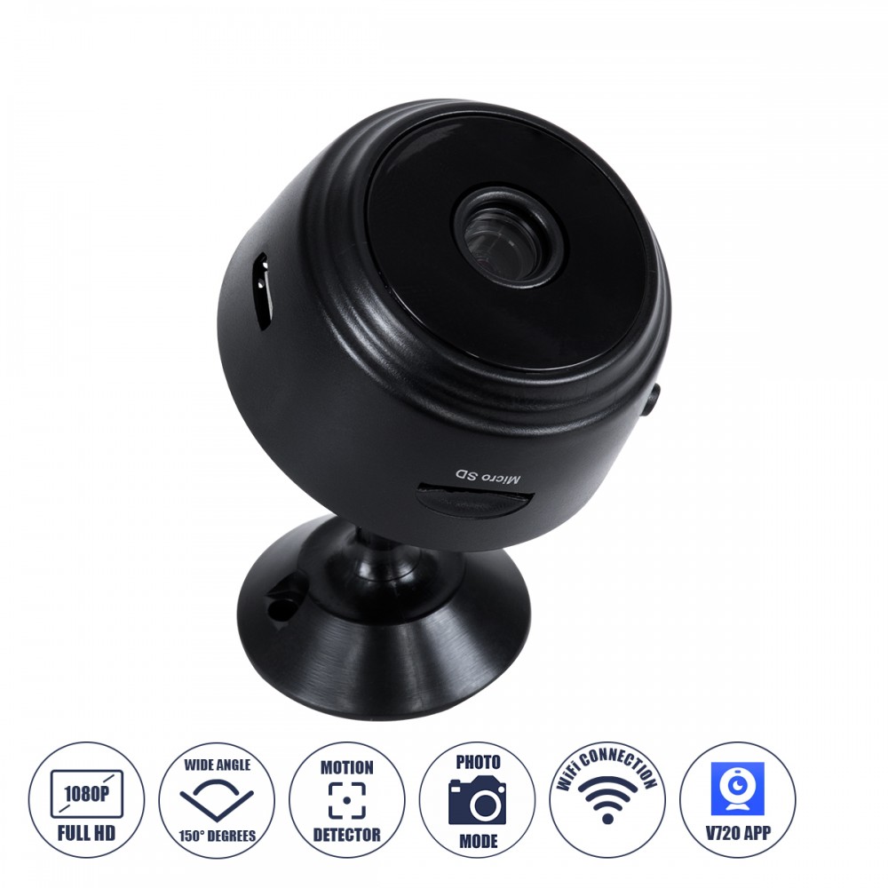GloboStar® 86004 WIFI 2.4G IP CAMERA 1.0MP 1080P - Έξυπνη Κρυφή IP Κάμερα WiFi 1080P 150° Παρακολούθησης με Νυχτερινή Λήψη & Αισθητήρα Κίνησης - Μαύρο GloboStar® 86004 WIFI 2.4G IP CAMERA 1.0MP 1080P - Έξυπνη Κρυφή IP Κάμερα WiFi 1080P 150° Παρακολούθησης με Νυχτερινή Λήψη & Αισθητήρα Κίνησης - Μαύρο