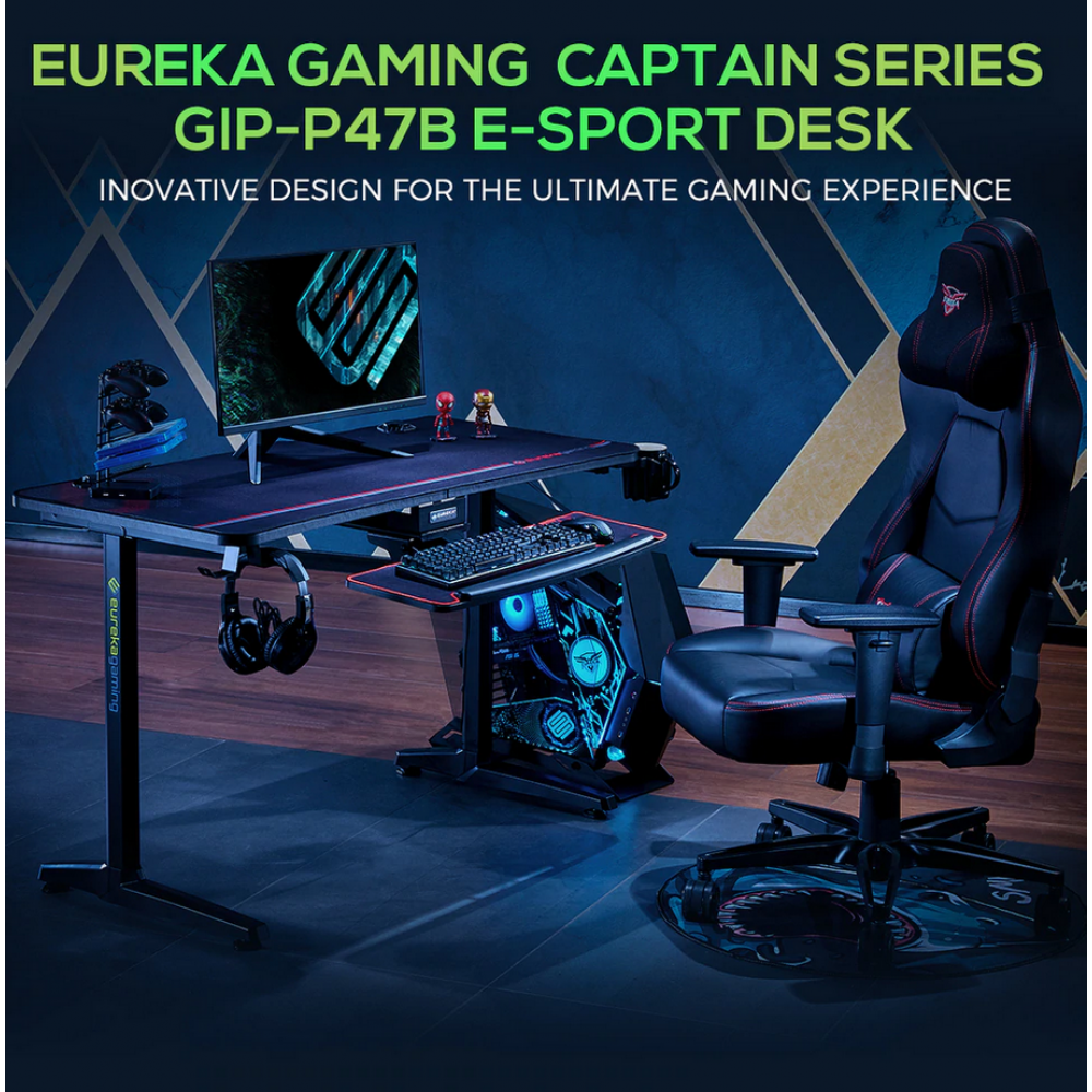 Gaming Γραφείο - Eureka Ergonomic® ERK-GIP-P47B - 22.01.0001 Gaming Γραφείο - Eureka Ergonomic® ERK-GIP-P47B - 22.01.0001