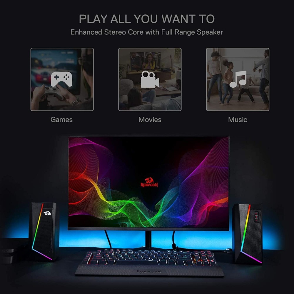Gaming Ηχεία - Redragon Anvil GS520 RGB Gaming Ηχεία - Redragon Anvil GS520 RGB