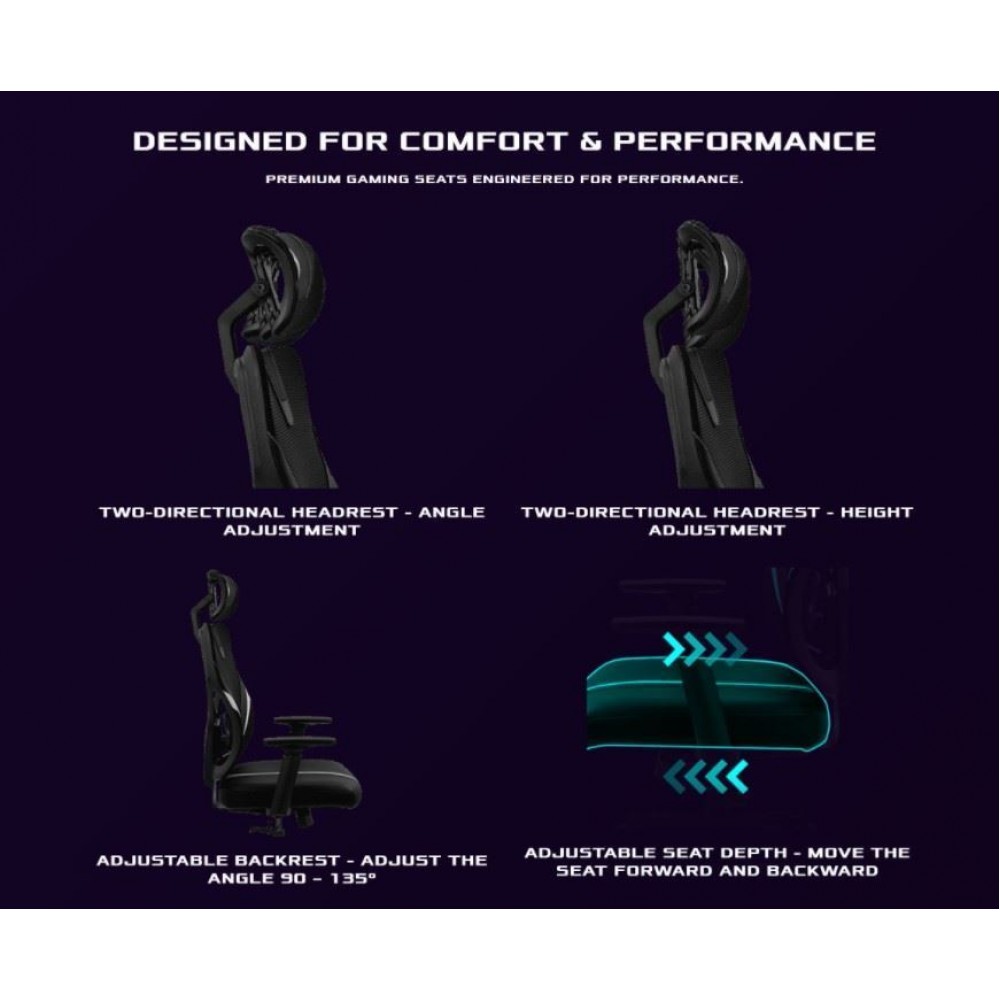 Gaming Καρέκλα - Eureka Ergonomic® ONEX-GE300-BP - 22.01.0017 Gaming Καρέκλα - Eureka Ergonomic® ONEX-GE300-BP - 22.01.0017