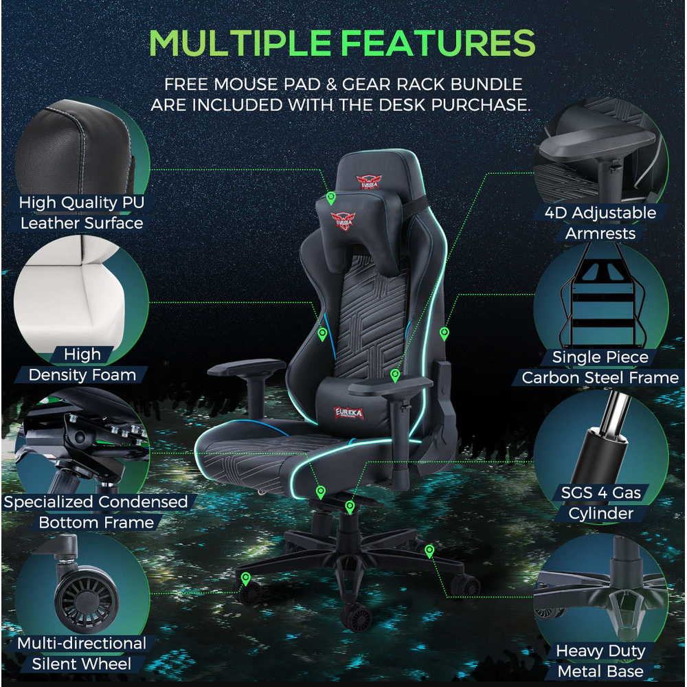 Gaming Καρέκλα - Eureka Ergonomic® ERK-YYK-GC-03 - 22.01.0012 Gaming Καρέκλα - Eureka Ergonomic® ERK-YYK-GC-03 - 22.01.0012