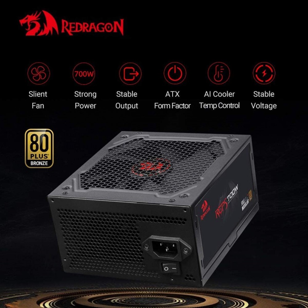 Gaming Τροφοδοτικό - Redragon GC PS005 700W FULL MODULAR - 28.08.0002 Gaming Τροφοδοτικό - Redragon GC PS005 700W FULL MODULAR - 28.08.0002