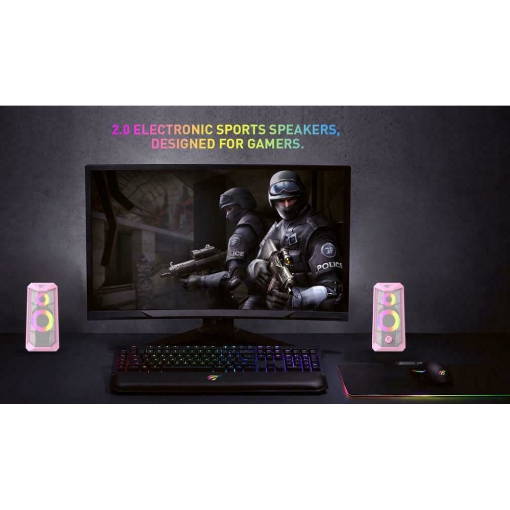 Gaming Ηχεία - Havit SK202 (PINK) - 21.17.0038 Gaming Ηχεία - Havit SK202 (PINK) - 21.17.0038