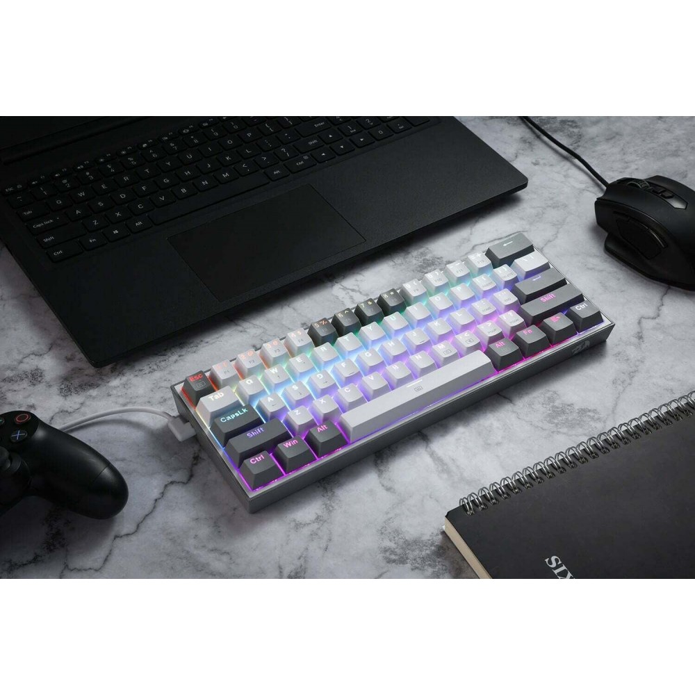 Gaming πληκτρολόγιο - Redragon K617 Fizz (White/Grey) Gaming πληκτρολόγιο - Redragon K617 Fizz (White/Grey)