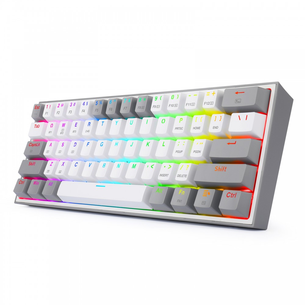 Gaming πληκτρολόγιο - Redragon K617 Fizz (White/Grey) Gaming πληκτρολόγιο - Redragon K617 Fizz (White/Grey)