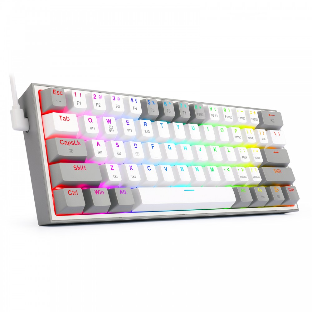 Gaming πληκτρολόγιο - Redragon K617 Fizz (White/Grey) Gaming πληκτρολόγιο - Redragon K617 Fizz (White/Grey)