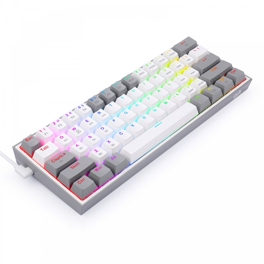 Gaming πληκτρολόγιο - Redragon K617 Fizz (White/Grey) Gaming πληκτρολόγιο - Redragon K617 Fizz (White/Grey)