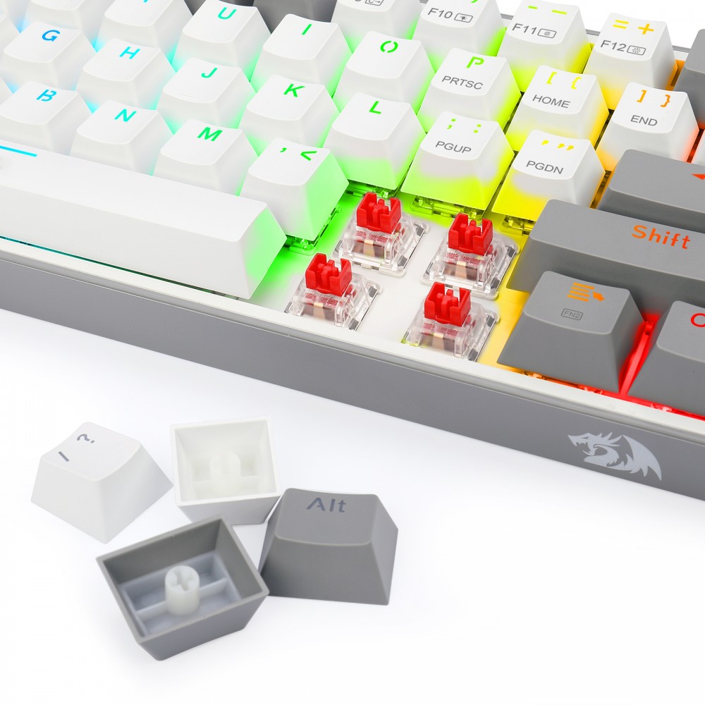 Gaming πληκτρολόγιο - Redragon K617 Fizz (White/Grey) Gaming πληκτρολόγιο - Redragon K617 Fizz (White/Grey)
