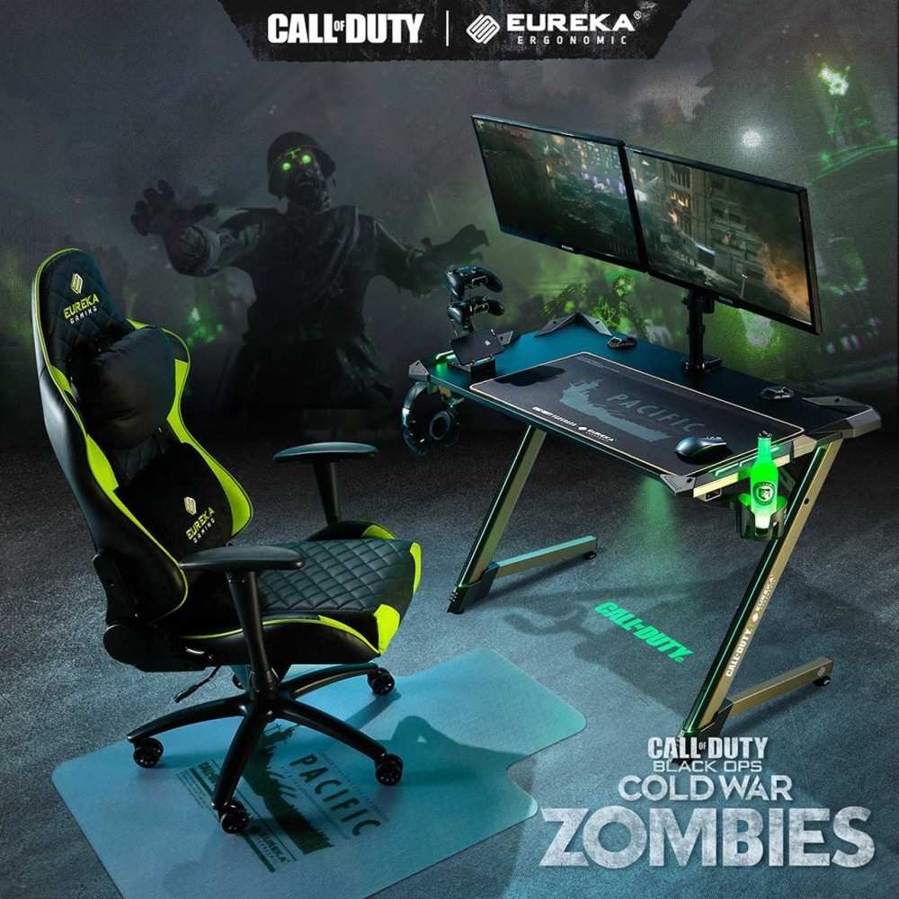Gaming Γραφείο - Eureka Ergonomic® COD-002-GB-US 112x63.5x76cm - 22.05.0001 Gaming Γραφείο - Eureka Ergonomic® COD-002-GB-US 112x63.5x76cm - 22.05.0001