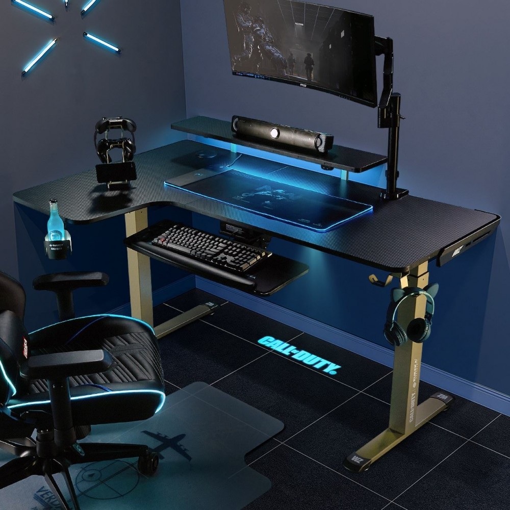Gaming Γραφείο - Eureka Ergonomic® COD-003-GB-L-US 155x96.5x73.6cm - 22.05.0003 Gaming Γραφείο - Eureka Ergonomic® COD-003-GB-L-US 155x96.5x73.6cm - 22.05.0003