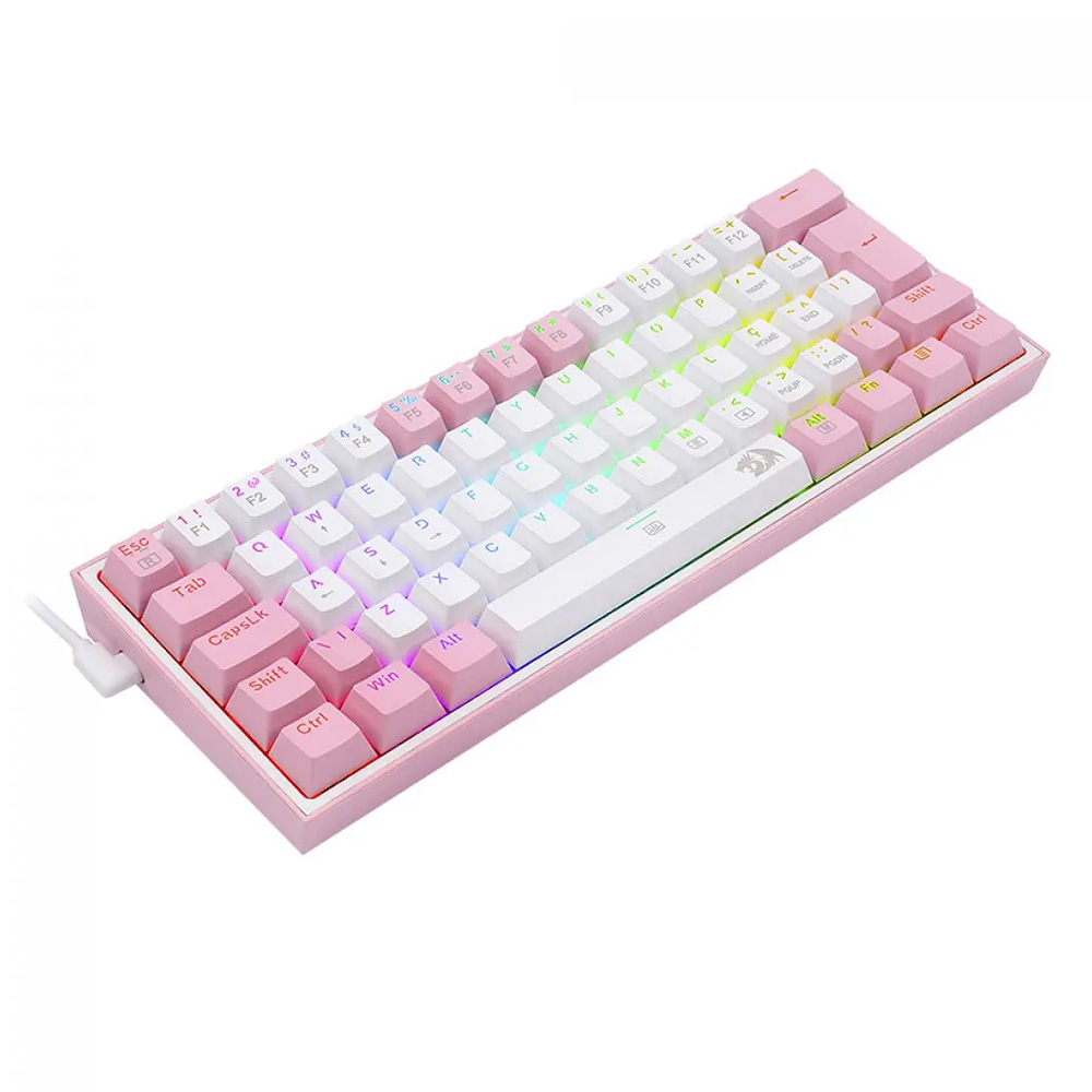 Gaming πληκτρολόγιο - Redragon K617 Fizz (White/Pink) Gaming πληκτρολόγιο - Redragon K617 Fizz (White/Pink)