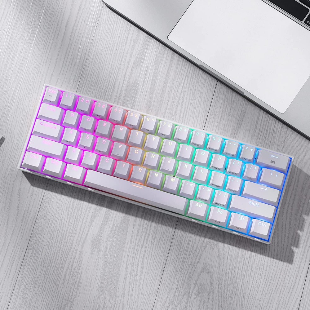 Gaming πληκτρολόγιο - Redragon K530W RGB Draconic Pro White (Custom Brown) Gaming πληκτρολόγιο - Redragon K530W RGB Draconic Pro White (Custom Brown)